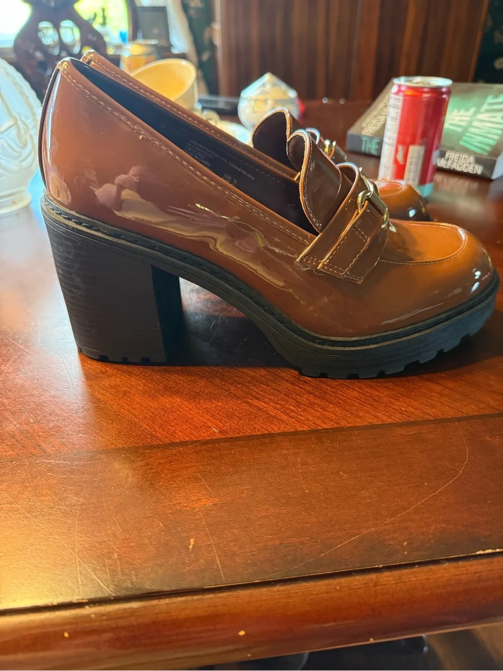 Madden NYC Women's Patent Loafers in Cognac NWOT